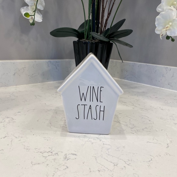 Rae Dunn wine stash bank